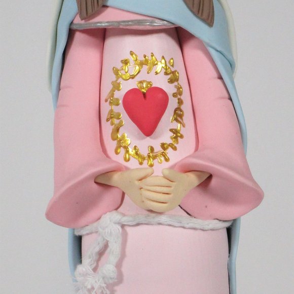 Polymer Clay Mixed Media Angel Recycled Bottle Art - Picture 5 of 5